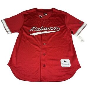Hype and Vice Alabama Crimson Tide Baseball Jersey Cardinal Red Mesh Mens L NWT